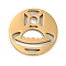 Ion Plating(IP) 304 Stainless Steel Pendants, Laser Cut, Flat Round Charm, Real 18K Gold Plated, 16x1.5mm, Hole: 2.5mm