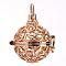 Rack Plating Brass Cage Pendants, Nickel Free, For Chime Ball Pendant Necklaces Making, Hollow Round with Heart, Light Gold, 30x29x24mm, Hole: 5x6mm, inner measure: 19mm