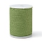 Round Waxed Polyester Cord, Taiwan Waxed Cord, Twisted Cord, Yellow Green, 1mm, about 12.02 yards(11m)/roll