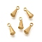 201 Stainless Steel Charms, Teardrop Charm, Real 18K Gold Plated, 10x4mm, Hole: 1.6mm