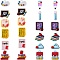 48Pcs 12 Styles Cartoon Teachers' Day Resin Cabochons, Study Theme Cabocbons, Mixed Shapes, 17~30x10.5~34.5x4~9mm, 4pcs/style