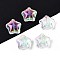 Electroplate Glass Beads, Star, AB Color Plated, Clear, 15x15.5x8.5mm, Hole: 1.2mm, about 460pcs/1000g