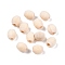Schima Wood Beads, Oval, Antique White, 7x6mm, Hole: 2mm