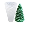 3D Christmas Tree DIY Candle Silicone Molds, for Xmas Tree Scented Candle Making, White, 7.5x14.2cm, Inner Diameter: 6.5x13.1cm