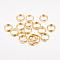 Iron Split Rings, Double Loops Jump Rings, Cadmium Free & Lead Free, Golden, 8x1.4mm, about 6.6mm inner diameter, about 7000pcs/1000g