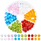 AHANDMAKER 120Pcs 2 Style Imitation Austrian Crystal Beads, Crystal Faceted Beads Gemstone Glass Beads, Crystal Beads Kit Loose Beads for Craft, DIY Bracelet, Necklace Jewelry Making