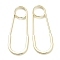 Alloy Pendants, Safety Pin Shape, Light Gold, 32x12x1mm, Hole: 6.5mm