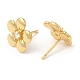 Серьги-гвоздики из латуни с прозрачными фианитами EJEW-Q770-10G-2