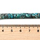 Синтетические серебряные нити бирюзовых бусин G-L617-F03-3x6mm-5