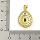 Подвески из кубического циркония с покрытием из латуни KK-U029-28G-01-3