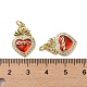 Латунные микропаве прозрачные подвески с фианитом KK-H466-05G-04-3