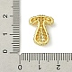 Подвески из латуни с покрытием из прозрачного кубического циркония KK-S378-01G-T-3