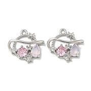 Латунные микро проложить кубического циркония подвески KK-K378-16P