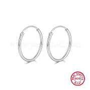 925 серьги-кольца Huggie Hoop из стерлингового серебра с родиевым покрытием HA9525-11
