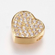 Латунные микро проложить кубического циркония бусы KK-I614-055G