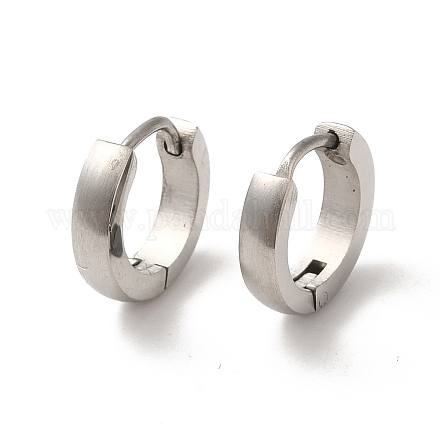 Серьги-кольца из нержавеющей стали 304 с полировкой EJEW-P255-04P-1