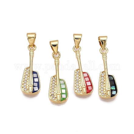 Латунные микропаве прозрачные подвески с фианитом KK-N254-214G-1