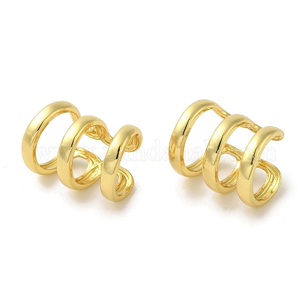 Серьги-клипсы из латуни с гальваническим покрытием EJEW-R162-25G-1