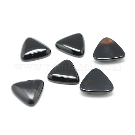 Натуральный черный агат драгоценный камень кабошоны G-T025-10x10mm-05-1