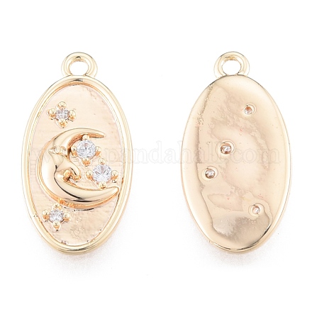 Латунные микропаве прозрачные подвески с фианитом KK-N216-573LG-1