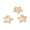 Brass Micro Pave Clear Cubic Zirconia Pendants, with Jump Ring, Cadmium Free & Lead Free, Star, Real 18K Gold Plated, 19.5x20x2mm, Hole: 4.2mm