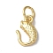 Rack Plating Brass Pendants, with Jump Ring, Long-Lasting Plated, Lead Free & Cadmium Free, Fish Charms, Real 18K Gold Plated, 10.5x6.5x2.5mm, Hole: 3mm