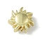 Rack Plating Brass Beads, Long-Lasting Plated, Lead Free & Cadmium Free, Sun, Real 18K Gold Plated, 9.5x9.5x6mm, Hole: 1.6mm