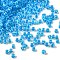 Painted Glass Seed Beads, Cylinder, Inside Colours, Deep Sky Blue, 2.5x1.8mm, Hole: 2mm, about 2700pcs/450g