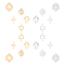 20Pcs 10 Styles 201 Stainless Steel Links Connectors, Laser Cut, Golden & Stainless Steel Color, 2pcs/style