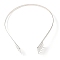 Brass Hair Band Findings, Platinum, 4.5~25mm, Inner Diameter: 115x140mm