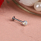 316L Surgical Stainless Steel Round Ball Threadless Labrets, with Polymer Clay Rhinestone, Stainless Steel Color, Crystal AB, 8mm, Pin: 1.2mm, Head: 4mm