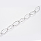 Tarnish Resistant 304 Stainless Steel Cable Chains, Soldered, Oval, Stainless Steel Color, 15x7x1mm