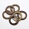Ring Coconut Linking Rings, Coconut Brown, 45x4~6mm, Hole: 30mm