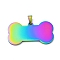 Ion Plating(IP) 304 Stainless Steel Pendants, Manual Polishing, Blank Stamping Tags, Dog Bone, Rainbow Color, 22x40x1.8mm, Hole: 8.5mm