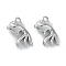 Brass Pendants, Cadmium Free & Nickel Free & Lead Free, Fish, Real Gold Plated & Stainless Steel Color, 13x7x4.5mm, Hole: 1mm