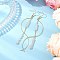Column Natural Rose Quartz Dangle Earrings, with 304 Stainless Steel Earring Hooks for Women, 96mm