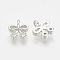 Brass Micro Pave Cubic Zirconia Charms, Cherry, Nickel Free, Real Platinum Plated, 7x6x1.5mm, Hole: 1mm
