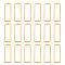 20Pcs Brass Pendants, Hollow, Rectangle Charm, Golden, 45.5x15x0.8mm, Hole: 1.4mm