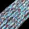 Electroplate Glass Beads Strands, Faceted, AB Color, Column, Clear AB, 4x5~6mm, Hole: 1mm, about 80pcs/strand, 40~48cm