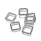 MIYUKI & TOHO Handmade Japanese Seed Beads, with 304 Stainless Steel Link Rings, Loom Pattern, Square, Silver, Slate Gray, 15x15x1.8~2mm