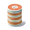 Segment Dyed Twisted Waxed Polyester Cord, Round, Colorful, 1mm, about 12.03 Yards(11m)/Roll