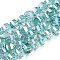 Transparent Electroplate Glass Beads Strands, AB Color Plated, Faceted, Round, Light Sea Green, 8x6mm, Hole: 1.2mm, about 60pcs/strand, 14.96 inch(38cm)