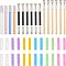 FINGERINSPIRE 40Pcs Pencil Extenders Set, 16Pcs Adjustable Aluminum Wood Pencil Lengthener (3.9inch+) & 24Pcs Plastic Pencil Cap (45x10mm/1.8x0.4 inch), Pencil Extender Holders for Art Write Tool