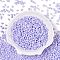 Opaque Colours Luster Glass Seed Beads, Dyed, 2-Hole, Oval, Lilac, 5~6x2.5~3.5x3mm, Hole: 0.7~0.9mm, about 7500pcs/pound