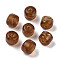 Handmade Lampwork Beads, Column, Camel, 11~13x10~11mm, Hole: 3mm