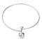 Brass Choker Necklaces, Lead Free & Cadmium Free, Round, Platinum, Inner Diameter: 4.88 inch(12.4cm)