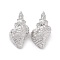 Brass Pendants, Cadmium Free & Nickel Free & Lead Free, Conch, Real Platinum Plated, 22x12x10mm, Hole: 1.5mm