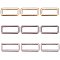 Alloy Buckles, Rectangle, Mixed Color, 7.4x7.2x1.7cm, Buckles: 31.5x14x2mm, 12pcs/color, 36pcs/box