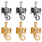 UNICRAFTALE 6Pcs 2 ColorsTibetan Antique Silver Lucky Elephant Dangle Charms 304 Stainless Steel 27mm Animal Elephant Pendants Bracelets Necklace Jewelry Pendants for Women Gifts