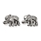 Non-Tarnish 316 Stainless Steel Beads, Elephant, Stainless Steel Color, 12x13x4mm, Hole: 1.8mm